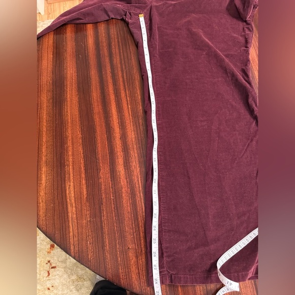 Lafayette 148 Mercer Stretchy Corduroy Flared Leg Pants Wine Red Plus Size 18W - Picture 12 of 12